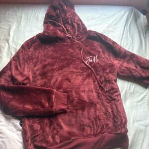 Cold Crush Burgundy Plush Hoodie